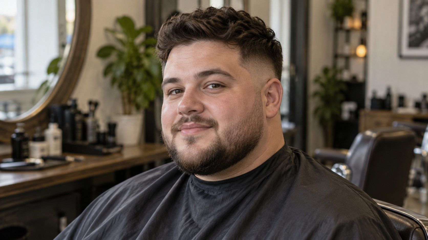 Short textured haircut with softly tapered sides